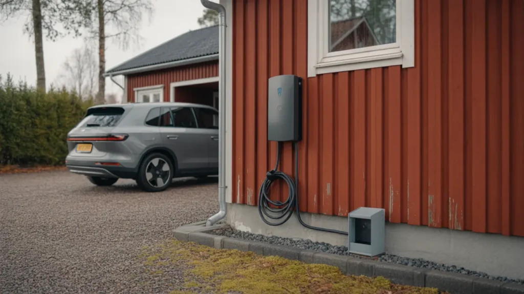 installation av elbilsladdare p uppfart i tungelsta v sterhaninge